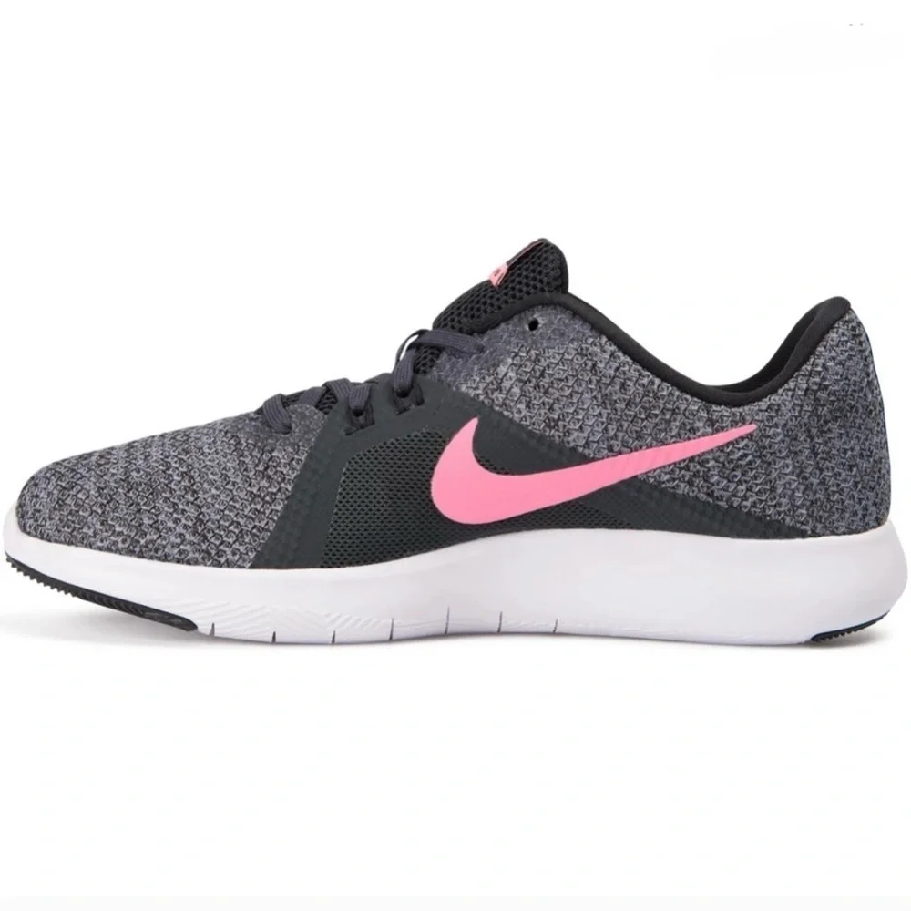 Nike Flex Trainer 8  running sneaker black, gray, and pink  9 NWT